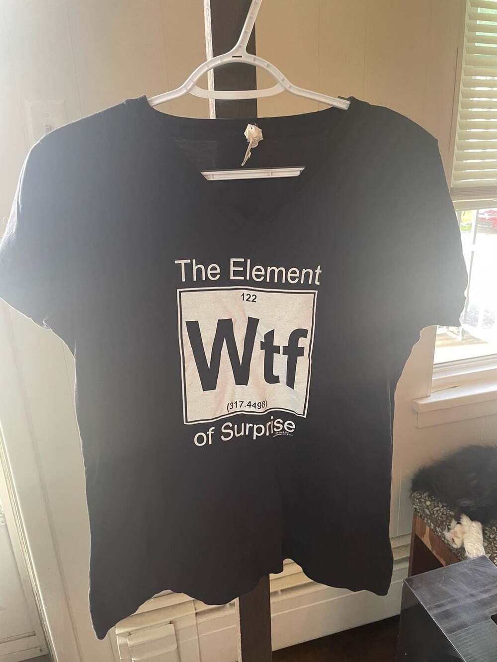 L.A.T Apparel 'The Element of Surprise' Wtf Chemistry Graphic V-Neck T-Shirt
